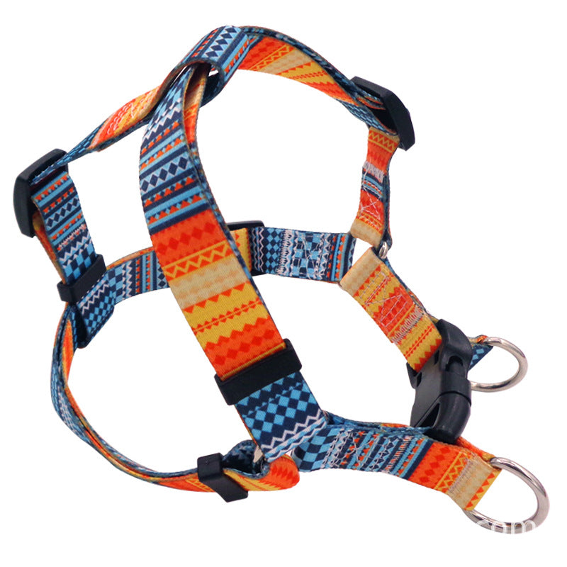 KFX-7132221 Bohemian Purple Ethnic Pattern Chest Strap – Adjustable Polyester Design