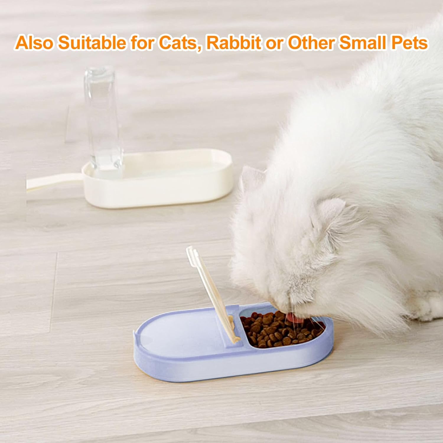 KFX-7134397 2-in-1 Portable Dog Water Bottle and Food Container with Collapsible Bowl - Ideal for Travel and Outdoor Adventures