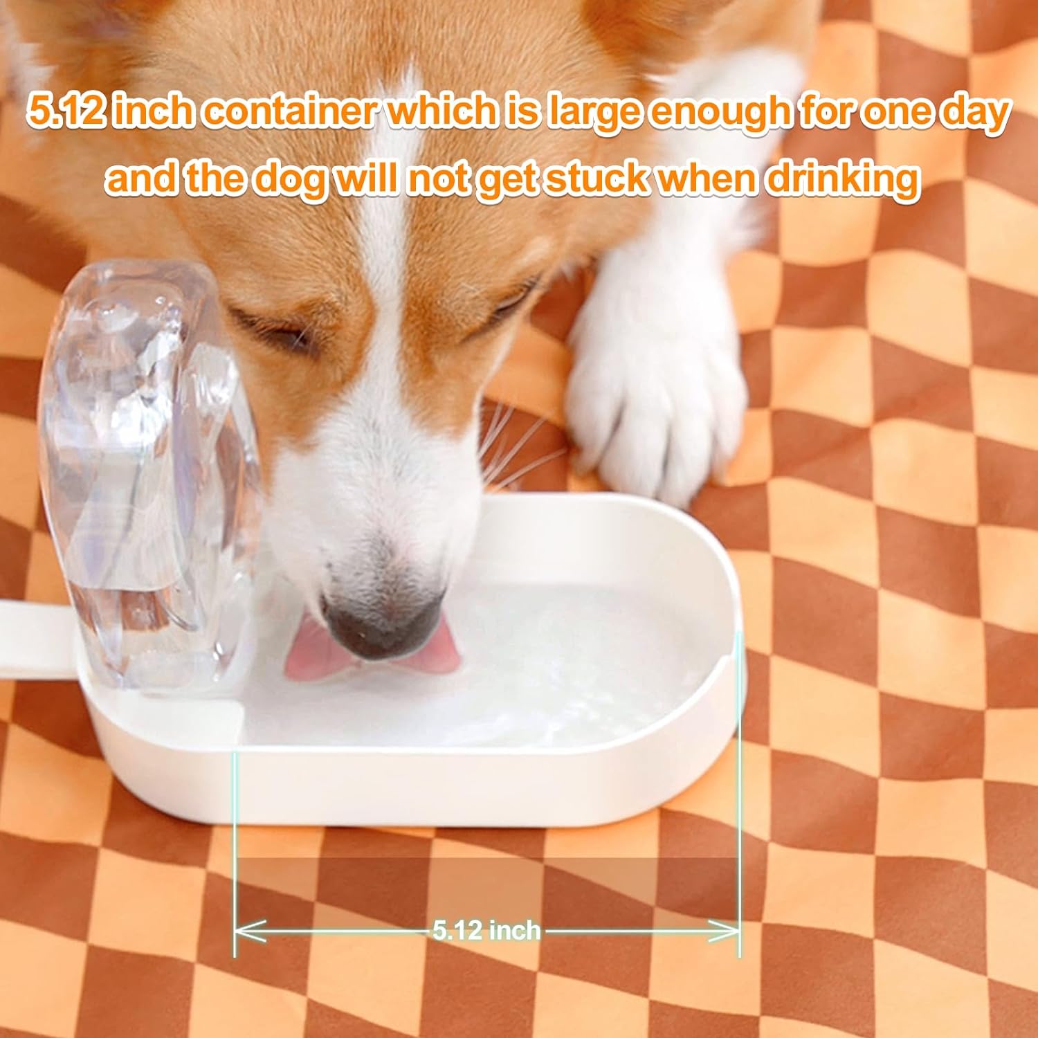 KFX-7134397 2-in-1 Portable Dog Water Bottle and Food Container with Collapsible Bowl - Ideal for Travel and Outdoor Adventures