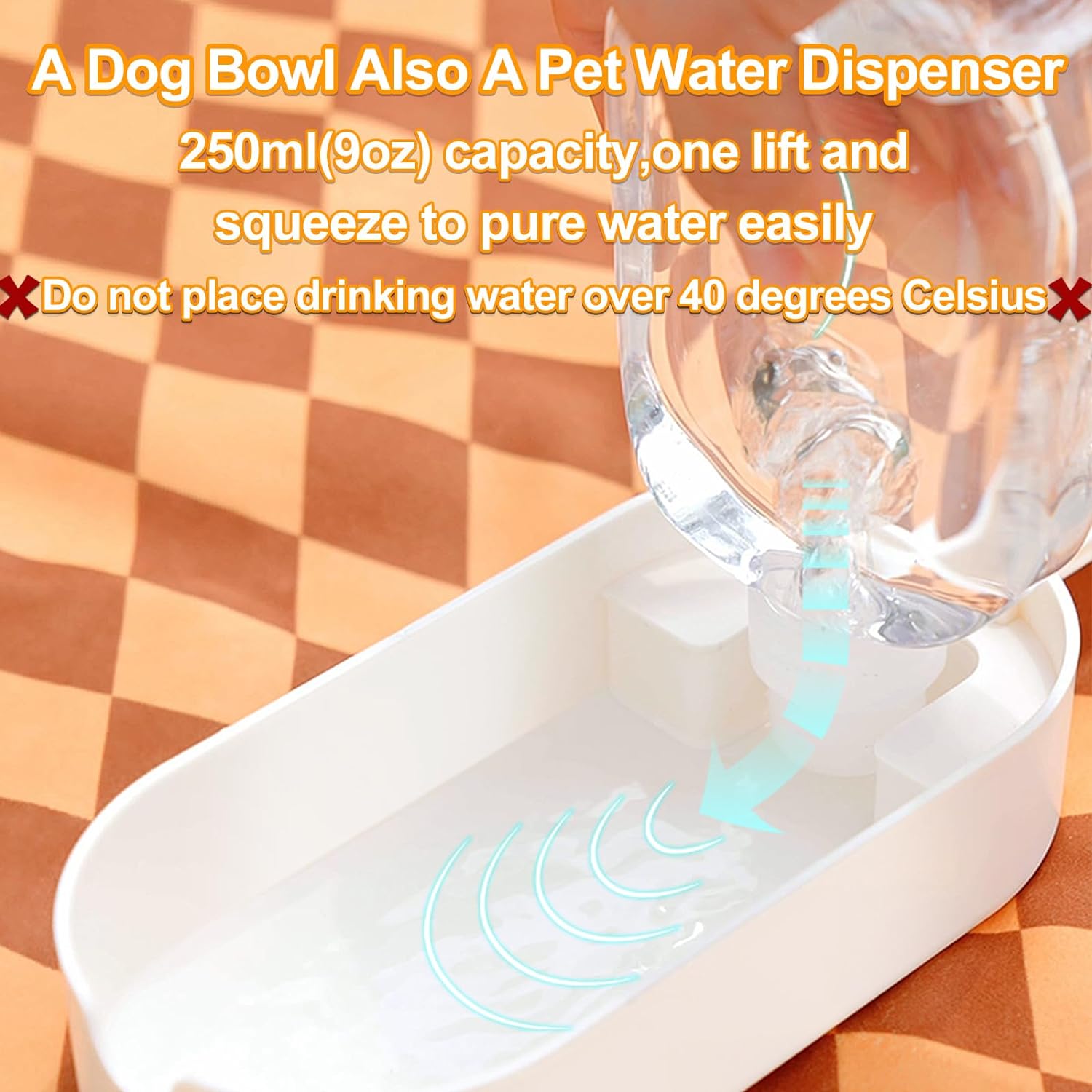KFX-7134397 2-in-1 Portable Dog Water Bottle and Food Container with Collapsible Bowl - Ideal for Travel and Outdoor Adventures