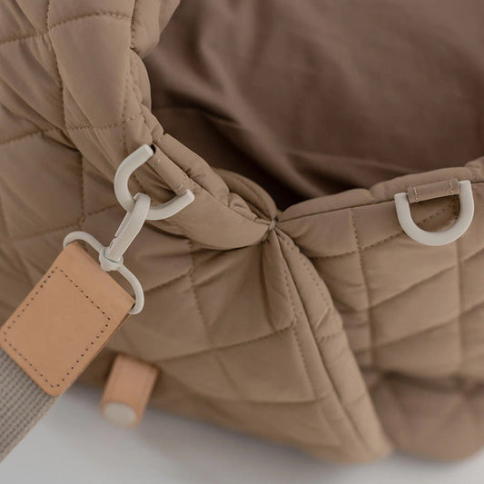 KFX-7135165 Soft Nylon Pet Handbag for Cats - Available in Pink, Khaki, Beige, Gray, and Black - Two Sizes Options