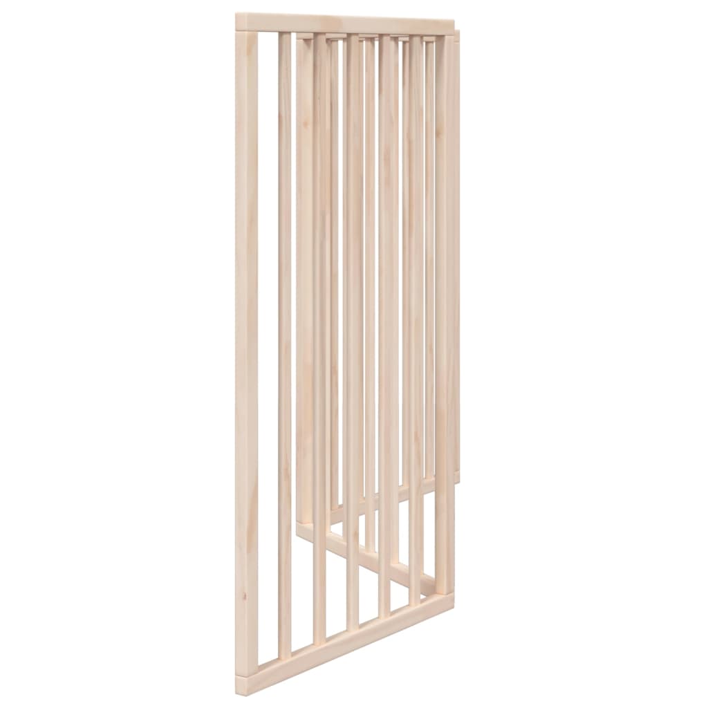 KFX-7137981 Foldable 3-Panel Dog Gate in Poplar Wood, 150 cm Length, Brown/Black/White Options