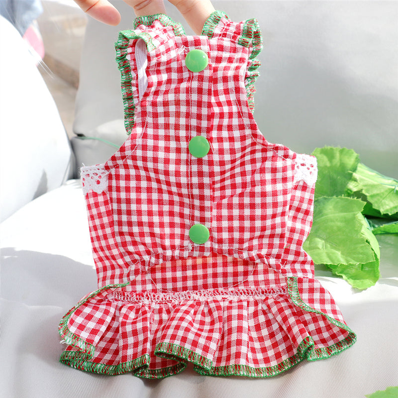KFX-7141053 Summer One-Piece Dress for Dogs - Lightweight and Stylish Pet Apparel