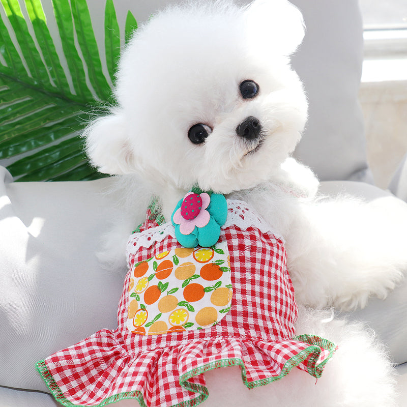 KFX-7141053 Summer One-Piece Dress for Dogs - Lightweight and Stylish Pet Apparel