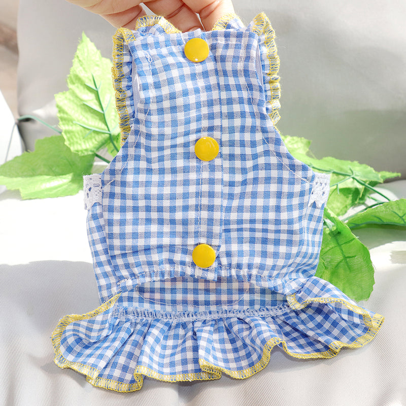 KFX-7141053 Summer One-Piece Dress for Dogs - Lightweight and Stylish Pet Apparel