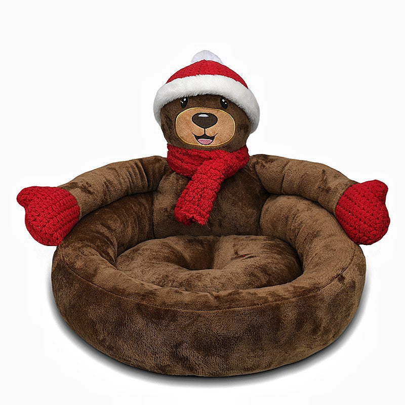 KFX-7142717 Three-Dimensional Cartoon Kennel for Dogs - Available in Snowman, Rabbit, Cat, and Bear Designs in Various Sizes