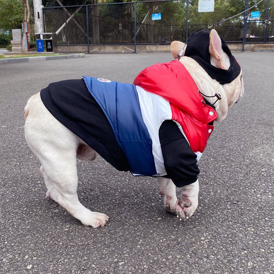 KFX-7142845 Mongolian Cotton Casual Vest for Dogs - Three-Color Stitching, Available in Multiple Sizes
