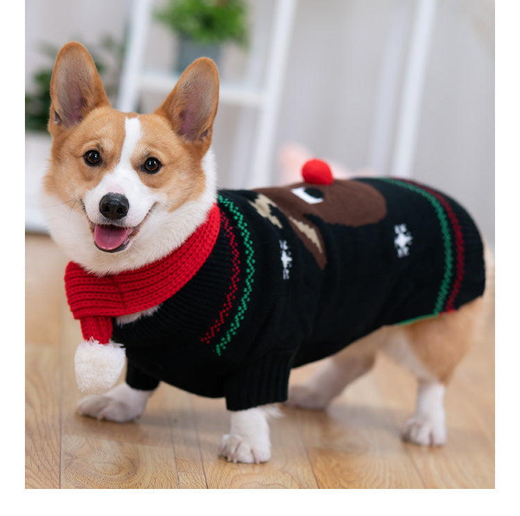 KFX-7143101 Padded Winter Coat with Scarf for Pets – Available in Red and Black, Sizes S to 2XL