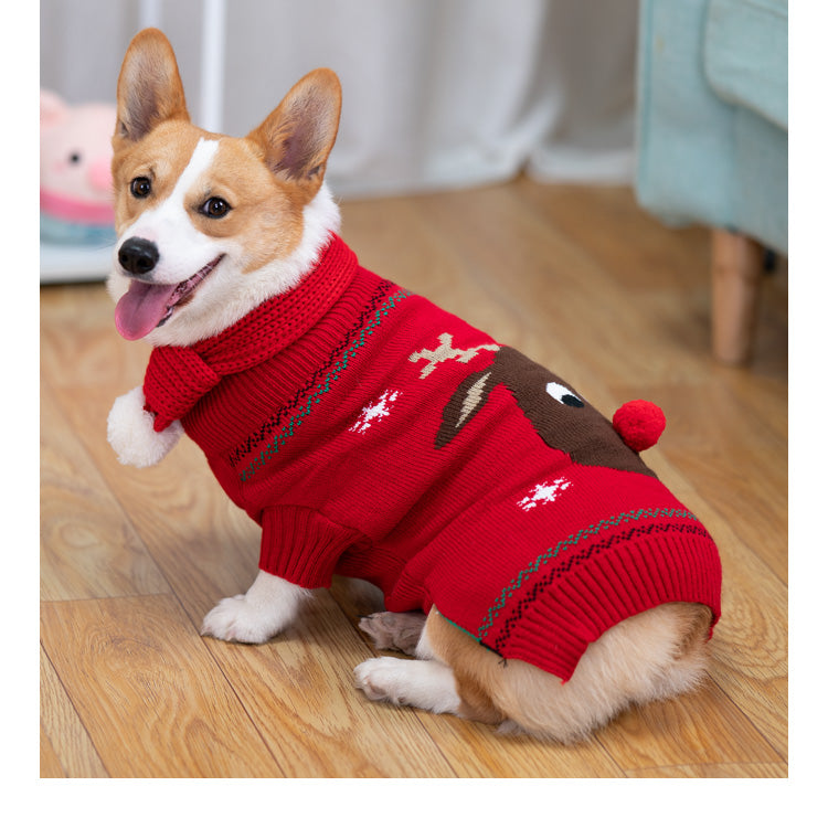 KFX-7143101 Padded Winter Coat with Scarf for Pets – Available in Red and Black, Sizes S to 2XL
