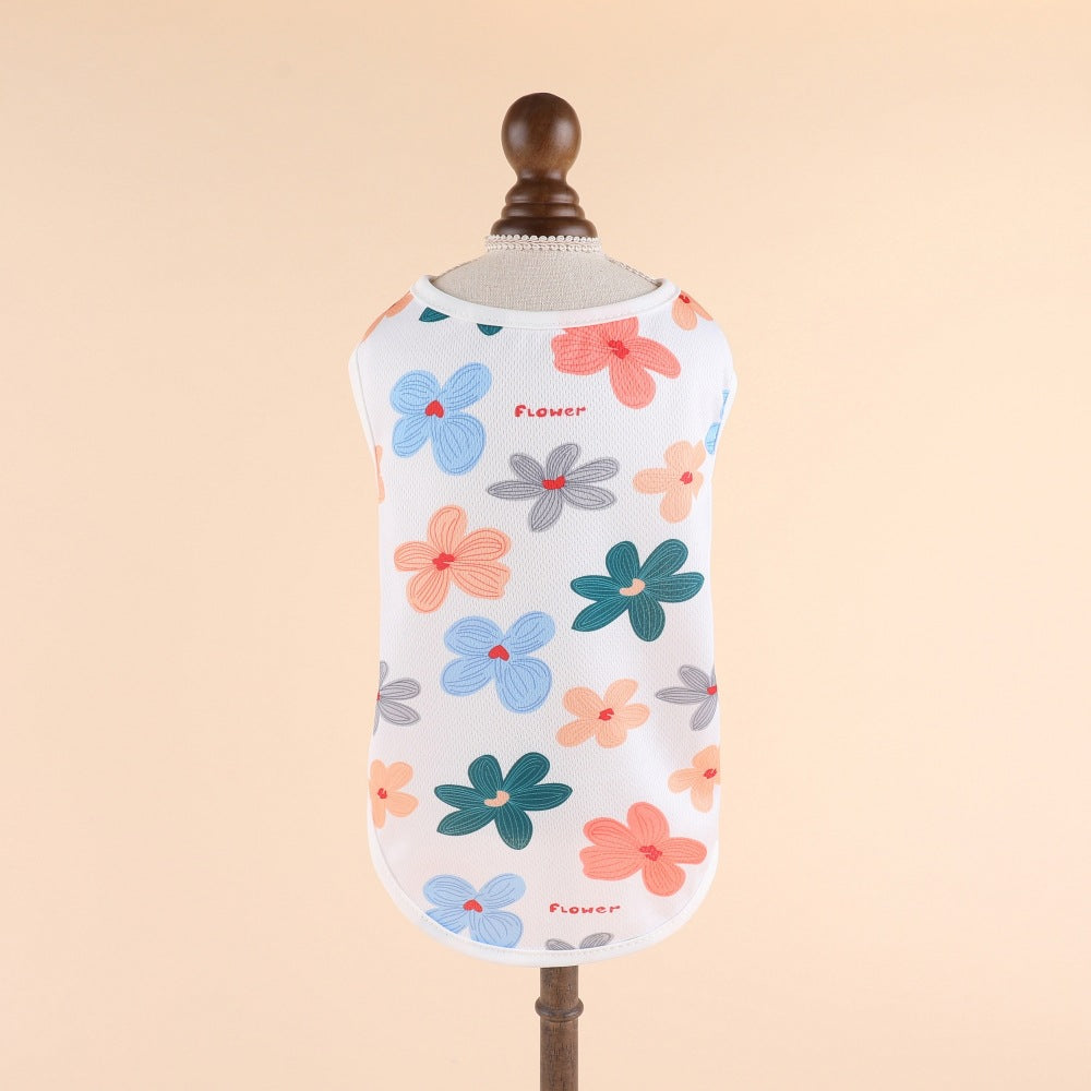 KFX-7144253 Summer Striped Pet Vest for Dogs and Cats - Various Colors and Floral Designs