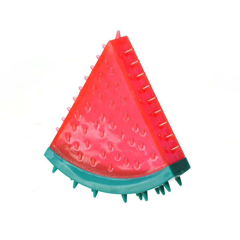 KFX-7149245 Pet Fruit Chew Toy - Pineapple, Lemon, and Watermelon Sounds, TPR Material, 12cm - Engaging Squeaky Fun