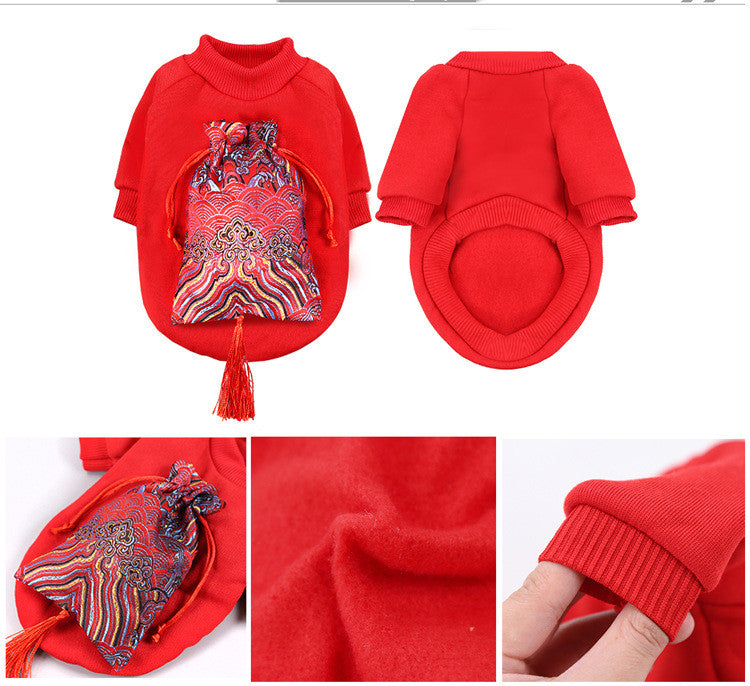 KFX-7149501 Peking Opera Inspired Hooded Pet Sweaters in Various Colors and Sizes