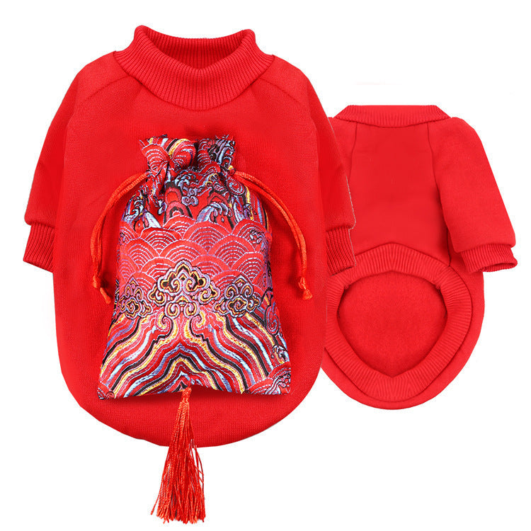 KFX-7149501 Peking Opera Inspired Hooded Pet Sweaters in Various Colors and Sizes