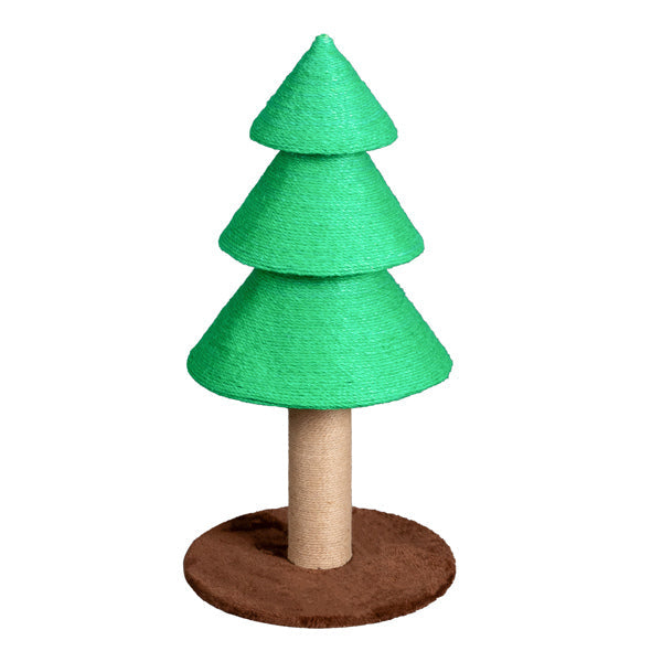 KFX-7149885 Christmas Tree Cat Scratcher Tower, 31.5in Indoor Cat Scratching Post with Soft Fleece Base and Sisal Rope