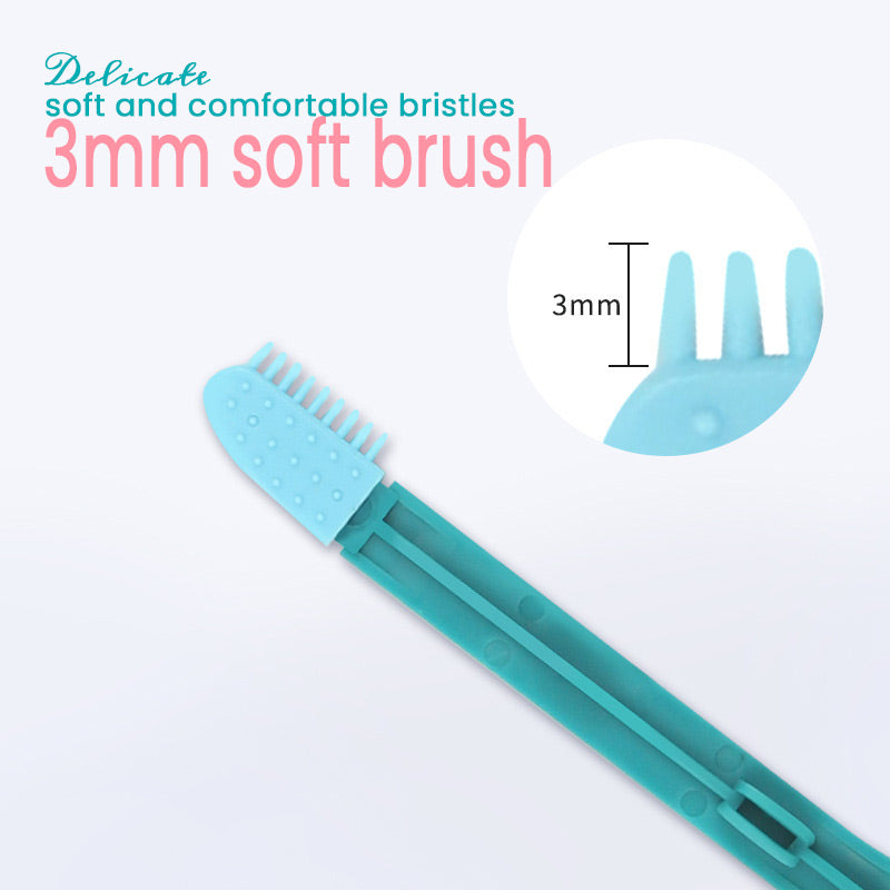 KFX-7150013 Handheld Pet Eye Cleaning Brush for Cats and Dogs - Soft Elastic Head with Ergonomic Handle