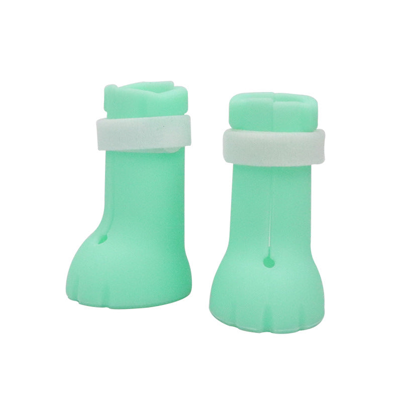 KFX-7151037 Silicone Cat Foot Covers - Set of 4, Green, One Size Fits All