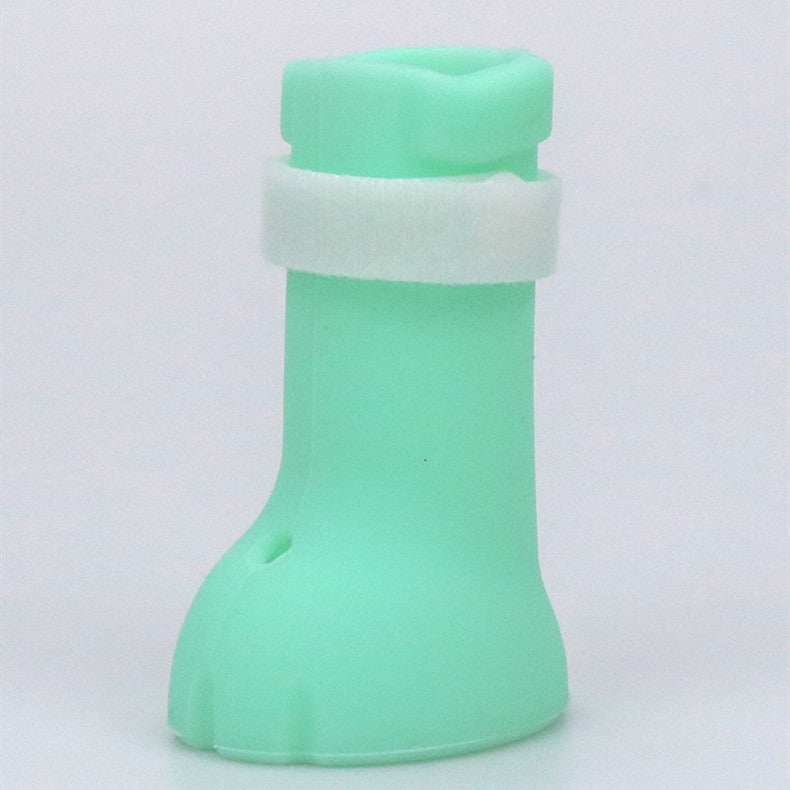 KFX-7151037 Silicone Cat Foot Covers - Set of 4, Green, One Size Fits All