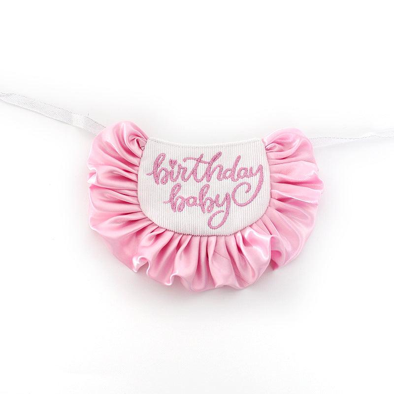 KFX-7151805 Dog Birthday Party Bib and Hat Set with Neck Scarf - Pink and Blue Options Available