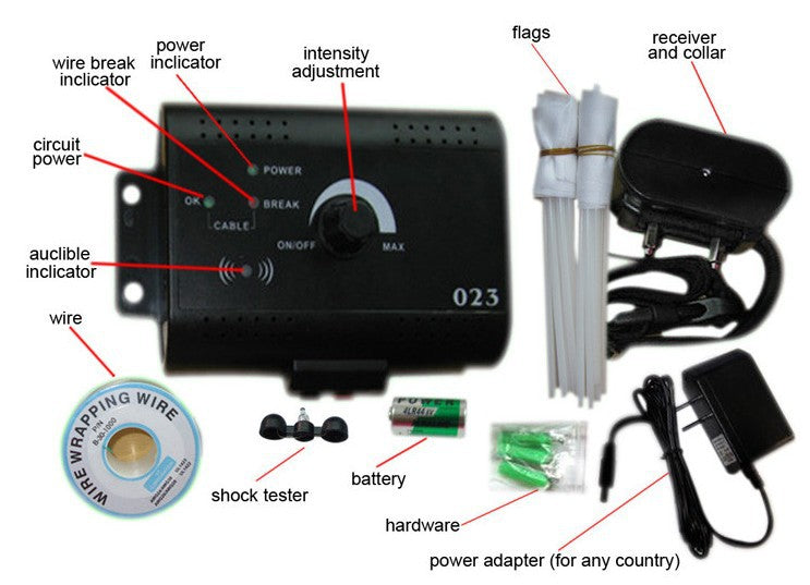 KFX-7152189 Intelligent Wireless Dog Trainer with Invisible Fence and Adjustable Stimulation