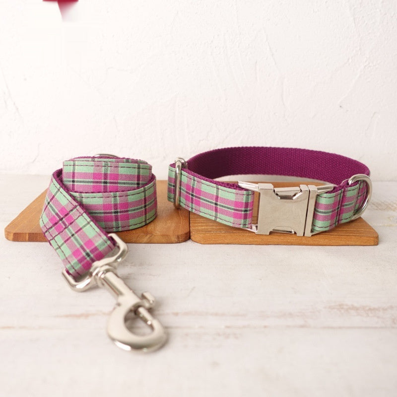 KFX-7153981 Tear-Resistant Mint Pet Collar and Traction Leash Set