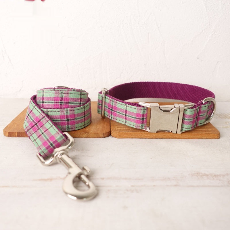 KFX-7153981 Tear-Resistant Mint Pet Collar and Traction Leash Set