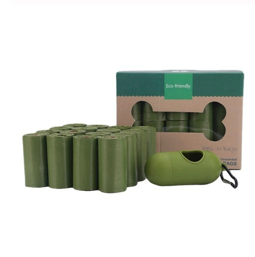 KFX-7156413 Pet Waste Disposal Bags - Biodegradable PE Bags, Compact Size for Easy Carrying, 6 Roll Pack