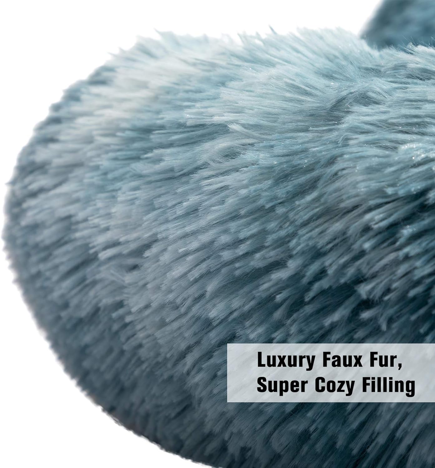 KFX-7157437 Self-Warming Round Faux Fur Pet Bed for Cats and Dogs - Cozy Monster Design, Durable Cushion, Multiple Sizes Available