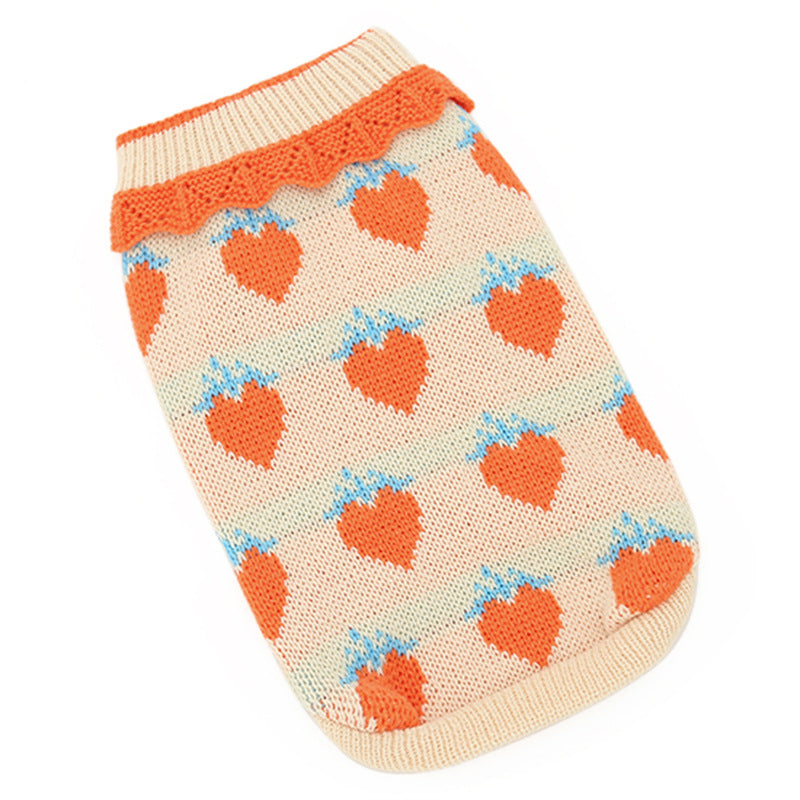 KFX-7157949 Cozy Acrylic Sweater for Fall Kittens - Casual Style to Reduce Shedding