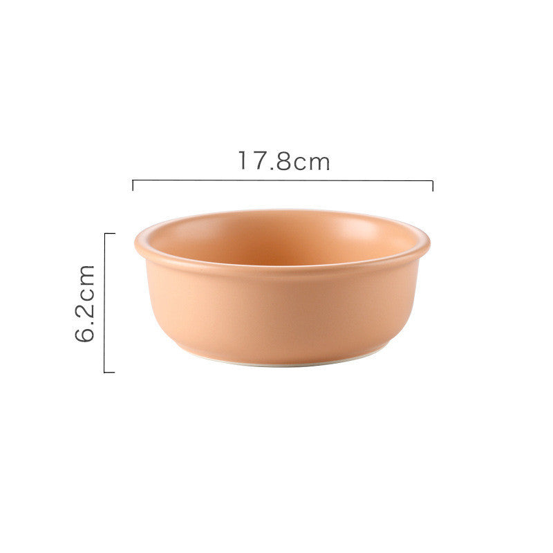 KFX-7160125 Ceramic and Bamboo Wood Pet Bowl Set - Pink, Green, White - Large and Small Sizes