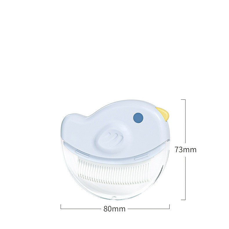 KFX-7161533 Dual Use Pet Comb for Cats - Sapphire Blue and Milky White, 8cm, Durable PC/ABS/POM Construction