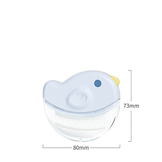 KFX-7161533 Dual Use Pet Comb for Cats - Sapphire Blue and Milky White, 8cm, Durable PC/ABS/POM Construction
