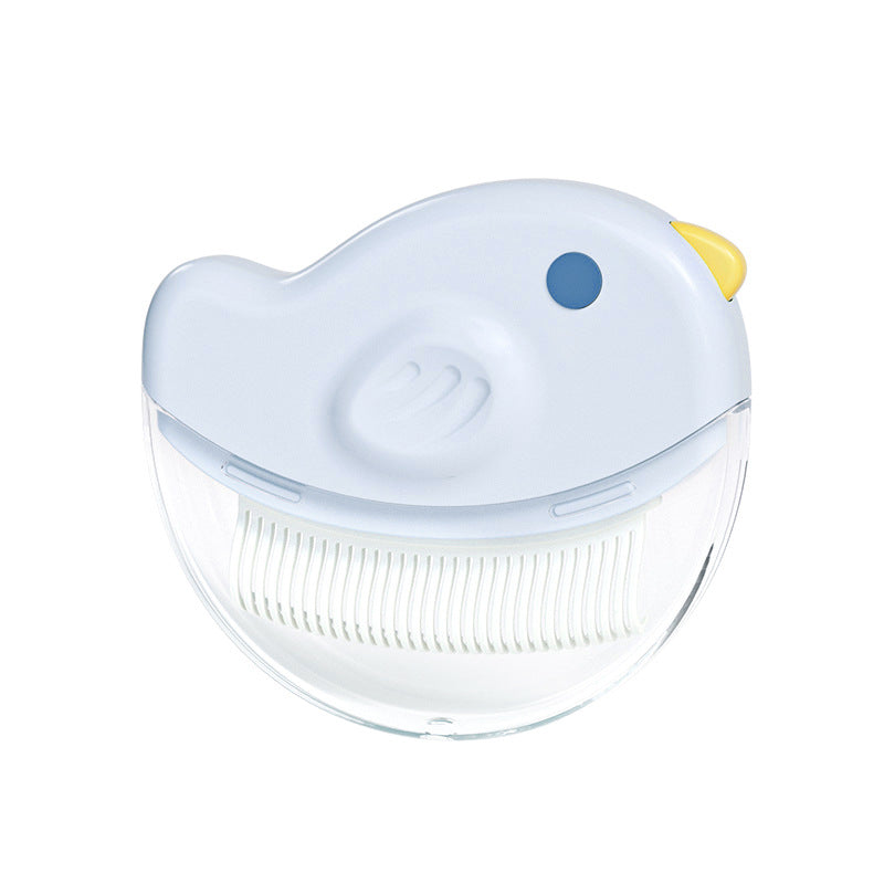 KFX-7161533 Dual Use Pet Comb for Cats - Sapphire Blue and Milky White, 8cm, Durable PC/ABS/POM Construction