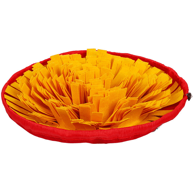 KFX-7161789 Sniff Bowl and Cushion for Pets - Interactive Felt Cloth Puzzle Toy in Multiple Colors