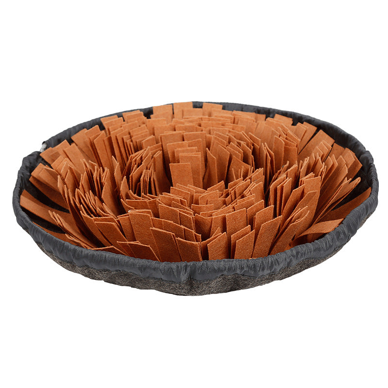 KFX-7161789 Sniff Bowl and Cushion for Pets - Interactive Felt Cloth Puzzle Toy in Multiple Colors