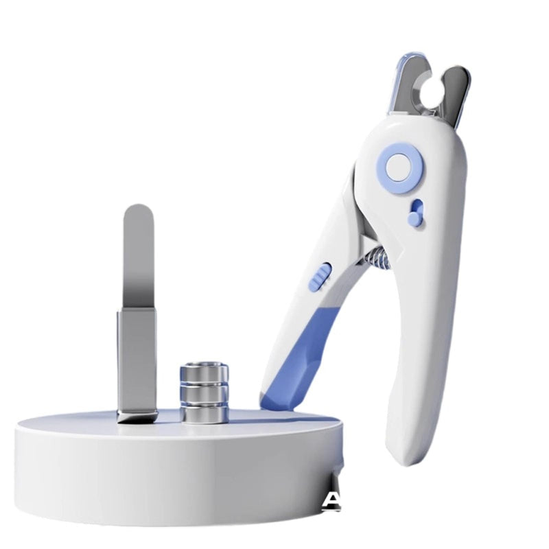 KFX-7163709 LED Light Cat Nail Clippers with Precision Stainless Steel Blade and Hidden Nail File