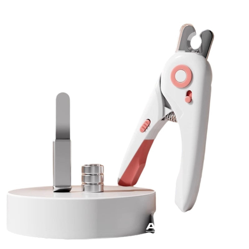 KFX-7163709 LED Light Cat Nail Clippers with Precision Stainless Steel Blade and Hidden Nail File