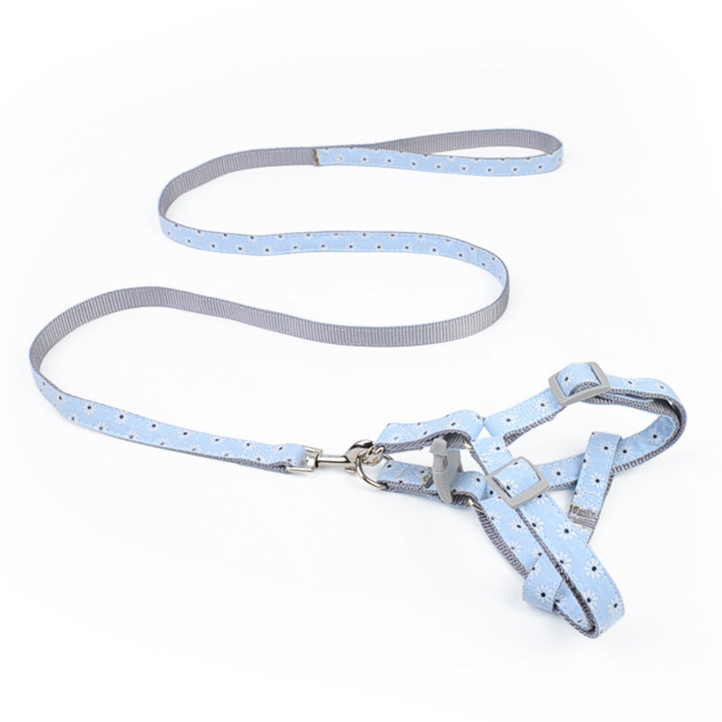KFX-7164989 Adjustable Traction Rope Harness for Walking Dogs - Cotton and Nylon, Multiple Colors Available