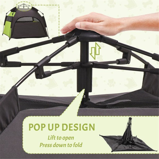 KFX-7170493 Pet Camping Tent with Sunburn Protection and Ventilation for Large Dogs