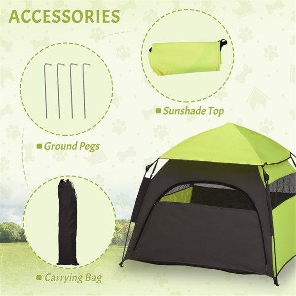 KFX-7170493 Pet Camping Tent with Sunburn Protection and Ventilation for Large Dogs