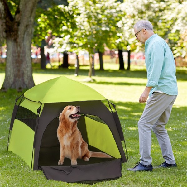 KFX-7170493 Pet Camping Tent with Sunburn Protection and Ventilation for Large Dogs