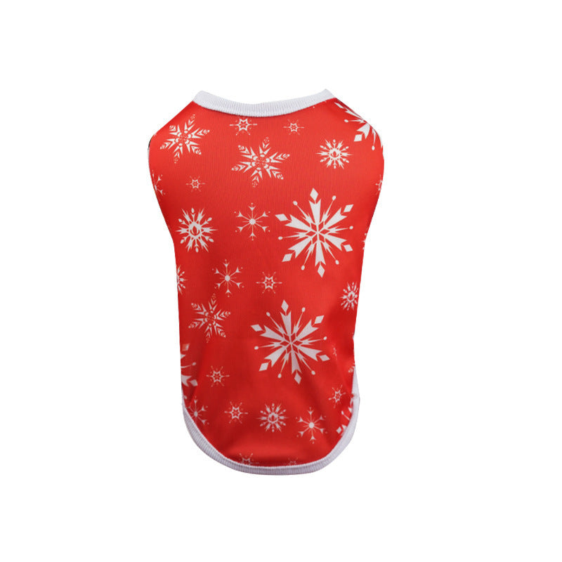 KFX-7172029 Christmas Pet Vest and Skirt Set for Dogs - Princess Style, Sizes S to XL, Polyester Material