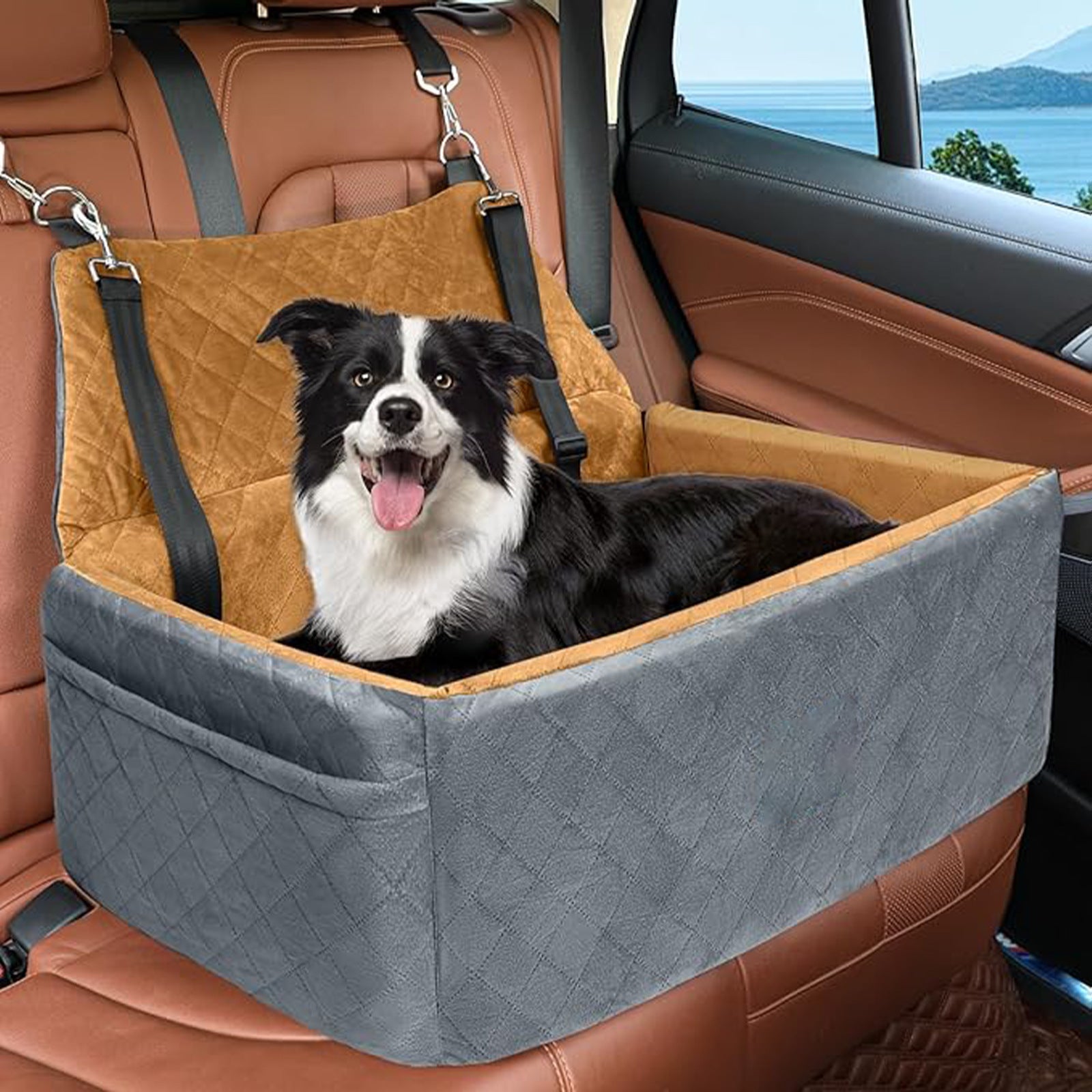 KFX-7173309 Nylon Car Rear Doghouse - Removable and Washable Pet Mat in Various Colors