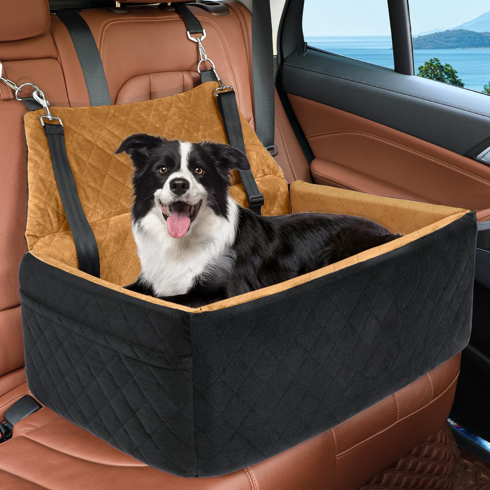 KFX-7173309 Nylon Car Rear Doghouse - Removable and Washable Pet Mat in Various Colors