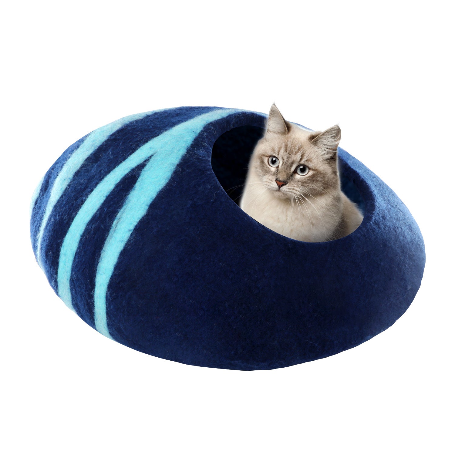KFX-7175485 Handcrafted Merino Wool Cat House | Cozy, Safe, and Washable Pet Nest