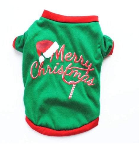 KFX-7175613 Cozy Cotton Dog Christmas Sweatshirt Vest in Multiple Styles and Sizes