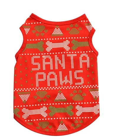 KFX-7175613 Cozy Cotton Dog Christmas Sweatshirt Vest in Multiple Styles and Sizes