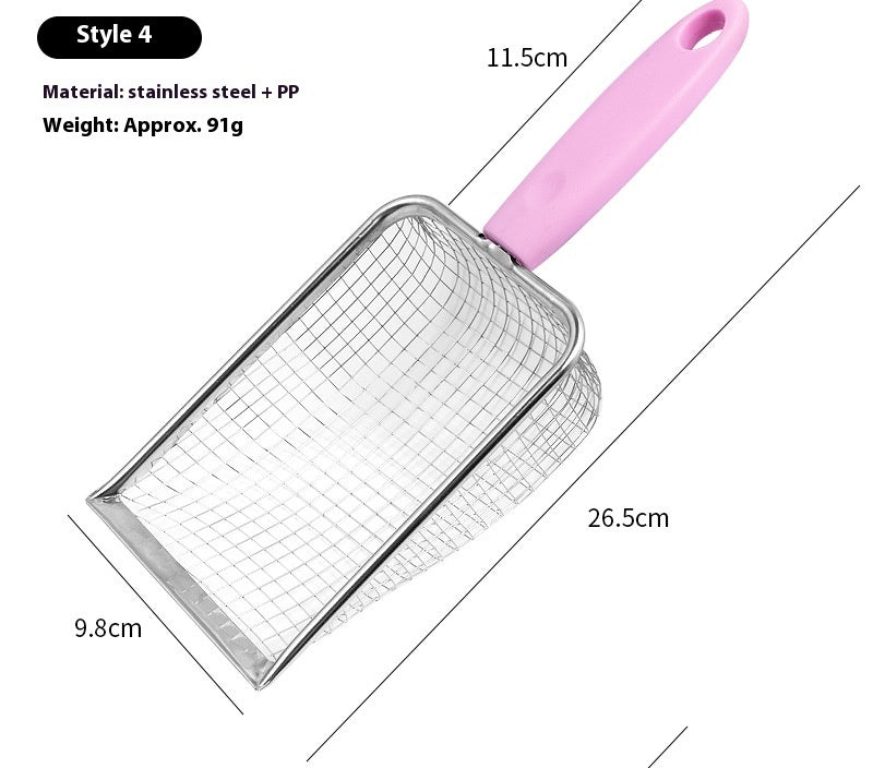 KFX-7177405 Large Stainless Steel Cat Litter Scoop with Multiple Handle Options
