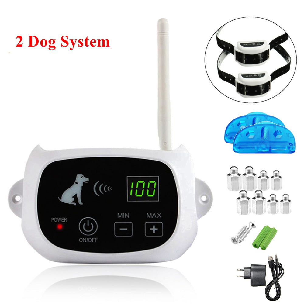 KFX-7179197 Wireless Electronic Pet Fence System with Rechargeable Waterproof Collar and Adjustable Range