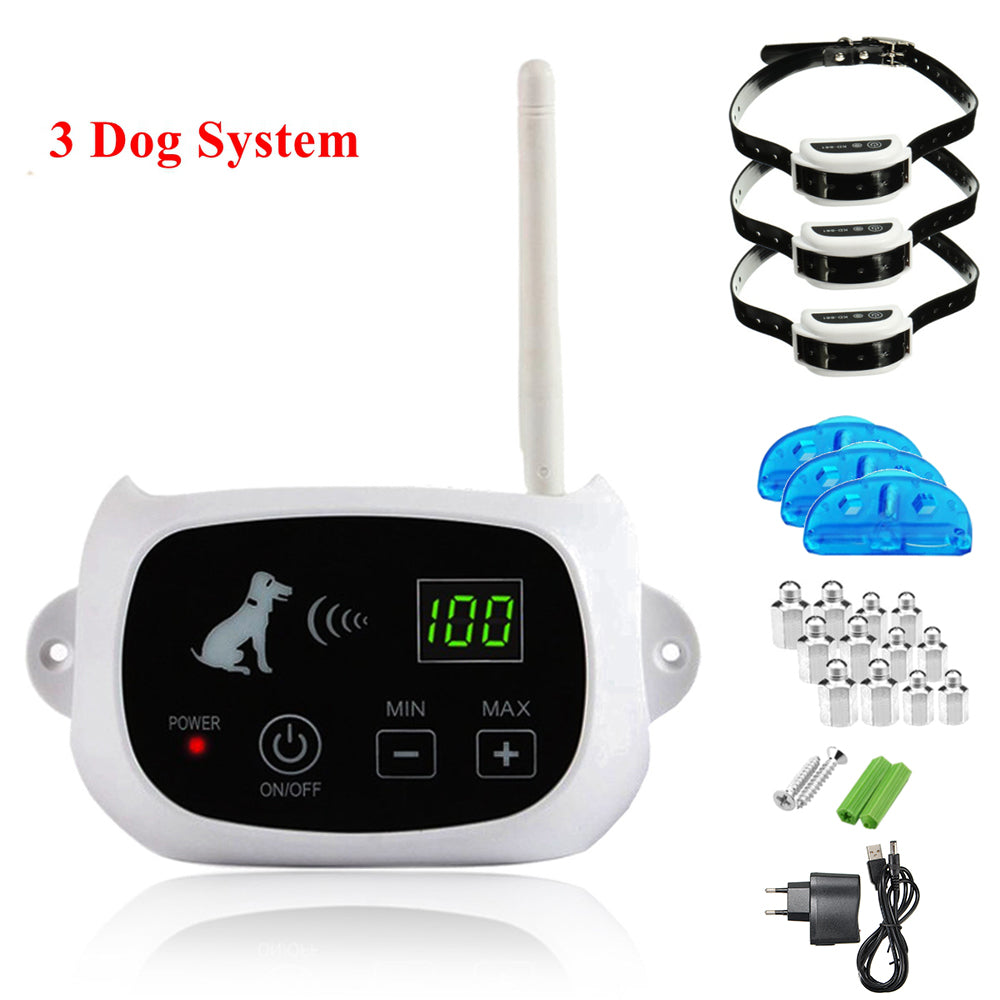 KFX-7179197 Wireless Electronic Pet Fence System with Rechargeable Waterproof Collar and Adjustable Range
