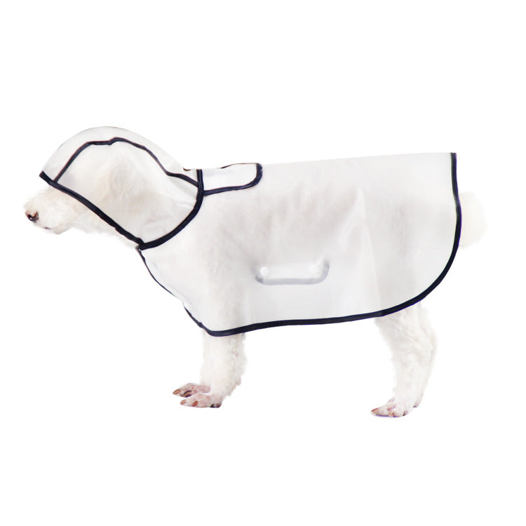 KFX-7179581 Waterproof Transparent Pet Raincoat - Ins Style Polyester Cloak in Multiple Sizes